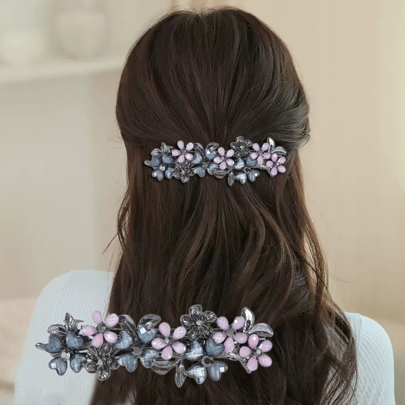 雀说发饰韩系发夹弹簧夹后脑勺女式发卡百搭优雅盘发半扎头饰韩系爆款 SY-8023WAL