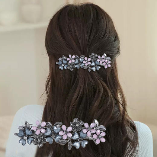 雀说发饰韩系发夹弹簧夹后脑勺女式发卡百搭优雅盘发半扎头饰韩系爆款 SY-8023WAL 商品图0