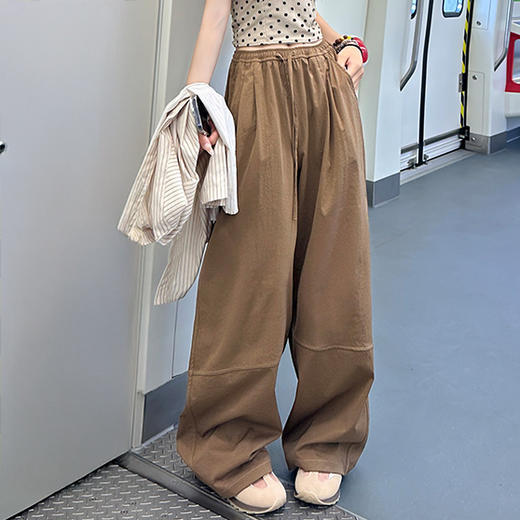 健己 美式拼接弯刀宽松阔腿裤 宽松版型 藏肉显瘦 常规款/加长款 商品图1