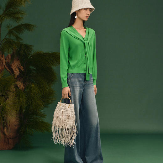 尹默天丝醋酸小A型分割阔腿裤 商品图3