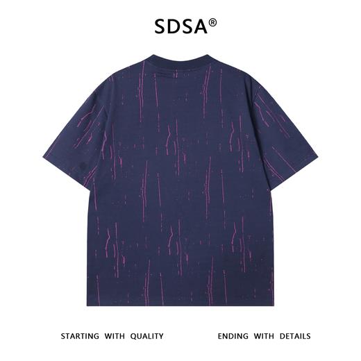 夏季高级感新款男士美式磨破倒三角圆领短袖T恤宽松潮流宽松上衣 商品图4