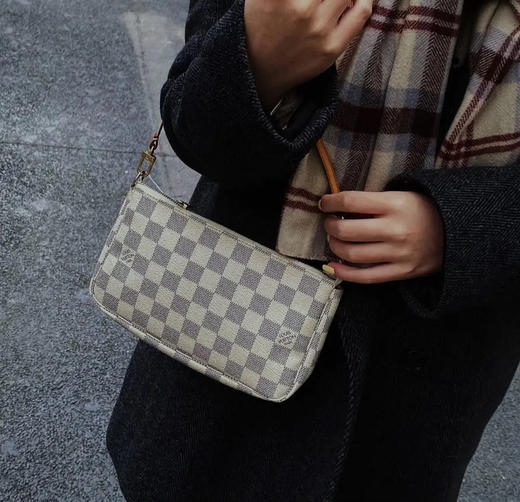 Lv 白棋盘格 大号 麻将 腋下包 商品图4