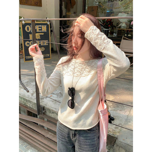 <曾小咸推荐>3.9现货秒杀 ！微信超特价！韩系镂空针织衫 日常169.99 立减90 秒杀79.99！！ 商品图2