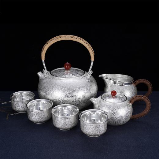 子佩集S999银【手工锤纹】提梁壶小茶壶公道杯摆件茶杯摆件茶具套装【AHYQ041】【AHYQ028】【AHYQ016】【AHYQ042】2311 商品图0