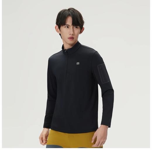 点此购买 可隆春秋季户外休闲衣吸湿排汗抗菌男士弹力半拉链长袖T恤 LL 341289 商品图5