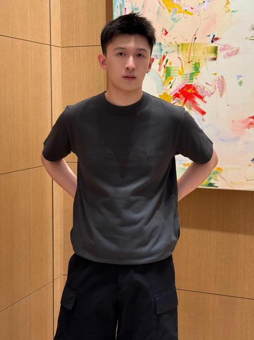 迪奥  25SS字母标识刺绣短袖T恤 黑色 男女同款（DY） 商品图2