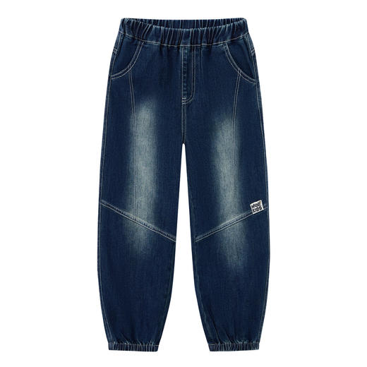 【MQD】【防褪色】童装男大童牛仔裤26春季弯刀裤儿童街潮时尚休闲裤 商品图4