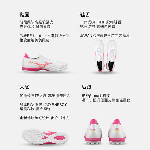 小李子Mizuno美津浓莫雷拉Morelia Neo高端TF碎钉袋鼠皮成人足球鞋男 商品图1