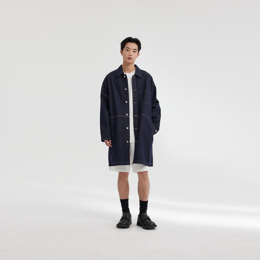 MODE COMMUTER | MC翻领牛仔风衣原牛牛仔风衣MCF108068A 商品图1