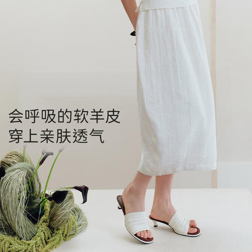 7or9一脚蹬时装凉鞋拖鞋高跟夏季新款香子兰 商品图4