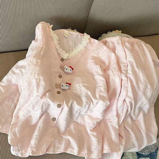 儿童云朵棉家居服套装春夏款女童休闲花边开衫睡衣宝宝卡通空调服90-170 商品图1
