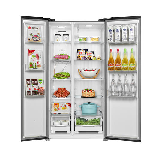 GREE格力 晶弘对开门冰箱 540L 深冻储鲜 精细分储 BCD-540WPDCA/曜岩黑 商品图2