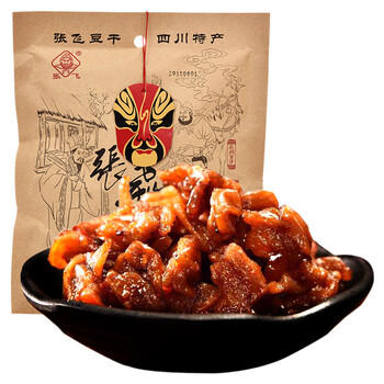 张飞手撕豆干香辣味180g四川特产办公室休闲解馋零食豆干 商品图4