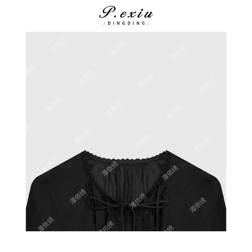 03-2潘依绣丁丁宠粉气质雪纺珍珠纹上衣Q16350 商品图2