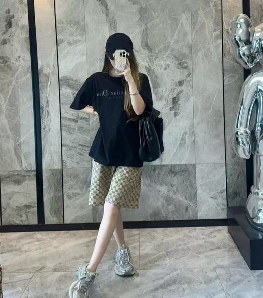 迪奥  25SS字母标识印花短袖T恤 黑色 男女同款（DY） 商品图5