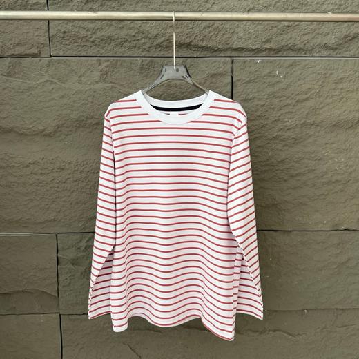 春夏新款！2026速干条纹长袖圆领T恤女打底衫学生减龄上衣！ 商品图0