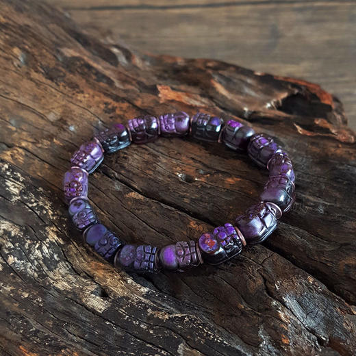 【天然正品】天然约7*10MM貔貅造型舒俱来（招财、吉祥）手串17CM（弹力绳）230126NJM33 商品图6