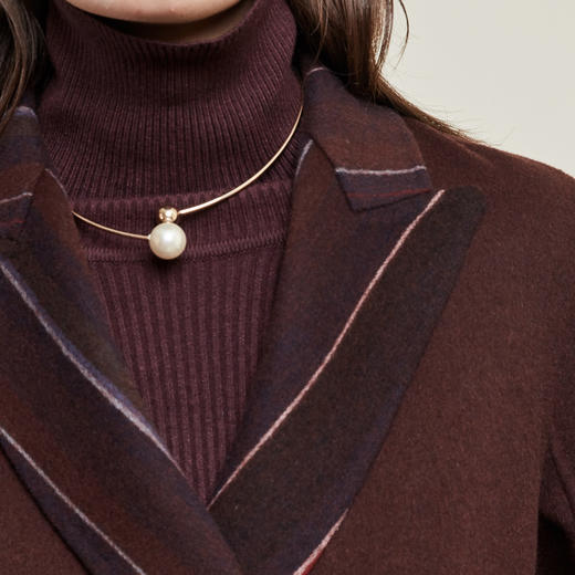 ND92X斯尔丽商场同款[正反两面可穿]时尚干练枪驳领显高羊毛大衣女外套 商品图5