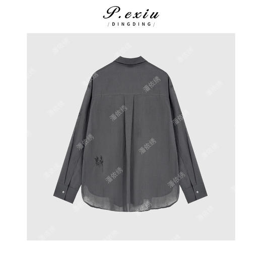 03-2潘依绣丁丁宠粉定制刺绣防晒长袖衬衫Q37611 商品图1