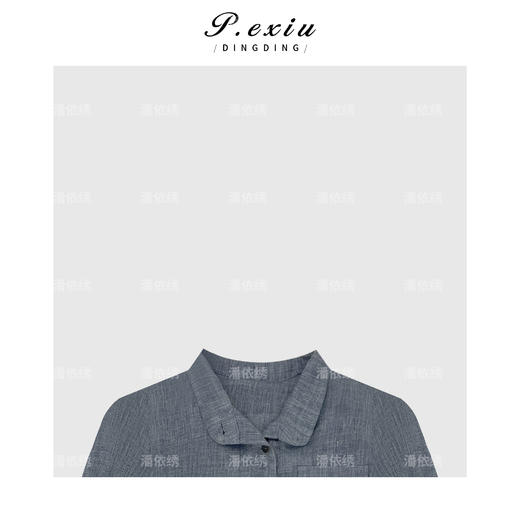 03-2潘依绣丁丁宠粉设计感复古长袖衬衫外套Q39921 商品图2