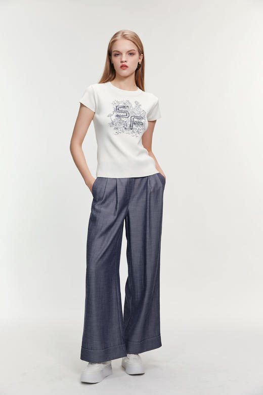 SAFICOO 松弛气质 高腰双褶女裤 商品图0