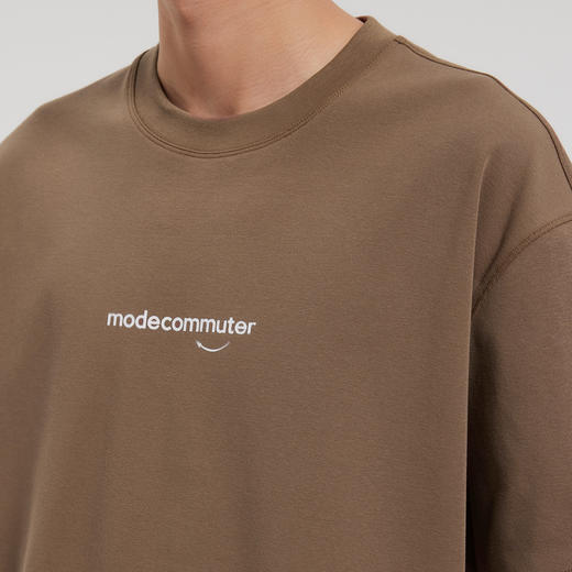 MODE COMMUTER | MC不潮品32支索罗那高弹螺纹印花圆领短袖T恤 商品图4