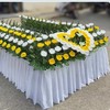 仿真花艺＋不锈钢架子＋围布围观花祭台花灵堂布置全套花仿真花殡仪瞻仰花 商品缩略图0