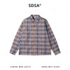 SDSA男装2026新款高贵轻奢老钱风撞色格纹格子长袖衬衫经典百搭 商品缩略图0