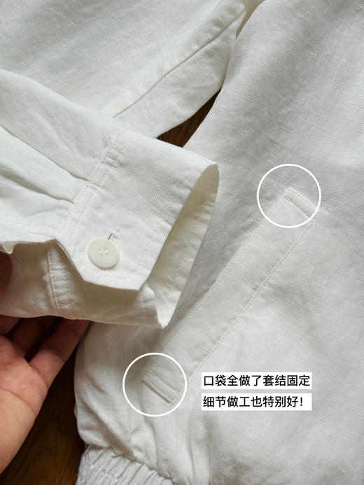 早春硬核高货--硬核水洗100%亚麻翻领夹克外套【包邮+三天无理由退换】 商品图13