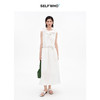 SELFWHO棉混纺双层荷叶边装饰连衣裙女2026夏新款法式优雅无袖裙 商品缩略图0