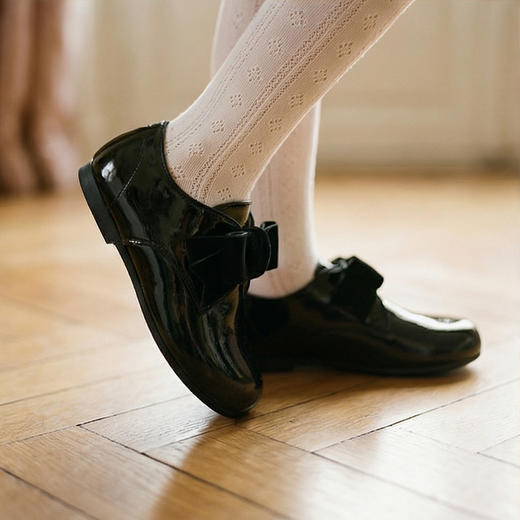 西班牙little winkaa童鞋2026新款春季百搭丝绒蝴蝶结豹纹公主舞蹈鞋女LW61150D47&LW61151D03 商品图4