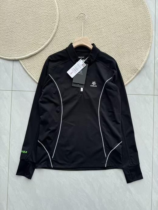 点此购买 凯乐石春秋季男女款半拉链立领拇指孔运动跑步长袖T恤 LL 341280 商品图3