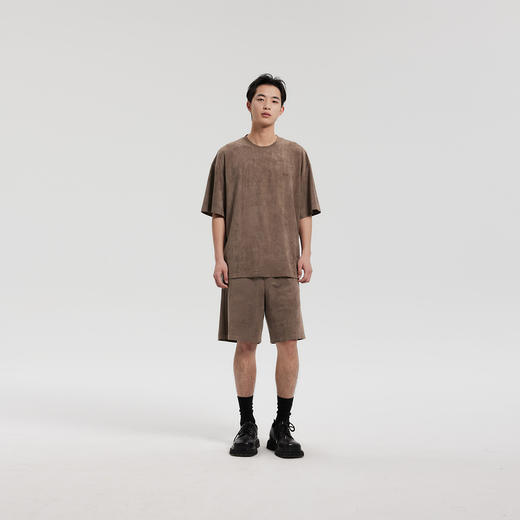 MODE COMMUTER | MC格兰丝毛感防泼水简约阔腿型针织短裤 商品图1