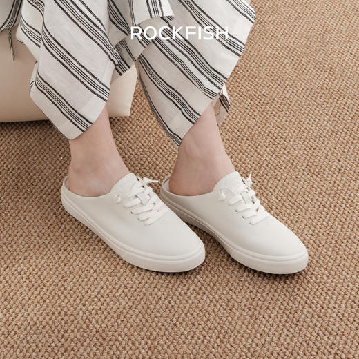 Rockfish775半拖懒人小白鞋 商品图4