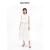 SELFWHO棉混纺简约书页球装饰无袖连衣裙女2025夏新款收腰A摆长裙 商品缩略图2