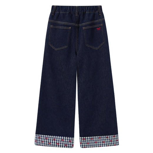 【MQD】童装女大童弯刀加绒牛仔裤冬季新款儿童奥粒绒百搭加厚裤子 商品图2