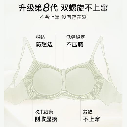 ubras无尺码小奶皮轻褶低领文胸-背勾款A-C杯UU1243011 商品图3