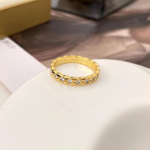 香奈儿 窄版 mini 菱格 满钻戒指（XTY） 商品图1