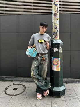 驴家25ssNigo联名灰色刺绣logo短袖T恤（DY）