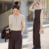 马甲衬衫阔腿裤三件套女装2026春秋新款时尚气质洋气休闲减龄套装ZYQ602 商品缩略图3