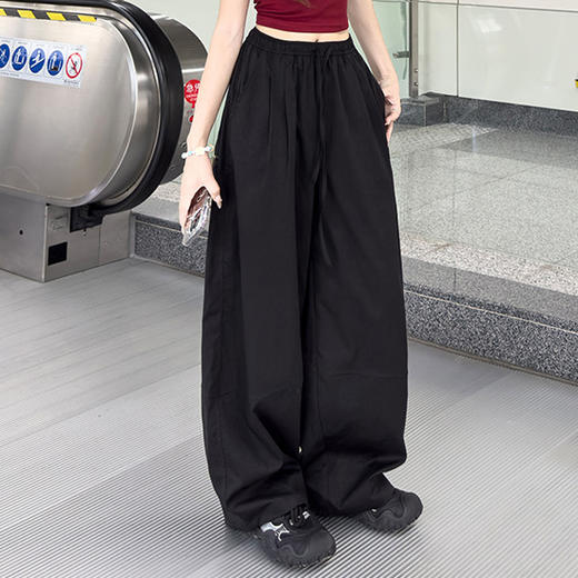 健己 美式拼接弯刀宽松阔腿裤 宽松版型 藏肉显瘦 常规款/加长款 商品图2