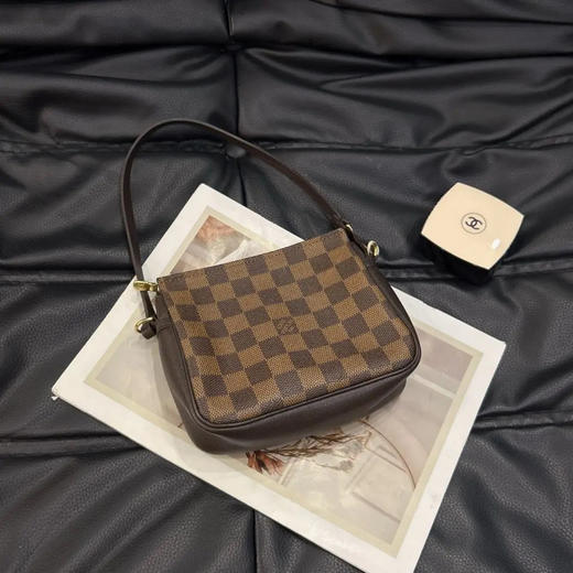 LV 中古 棕棋盘格 方胖子 麻将包 商品图0