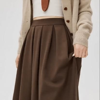 赫本风高腰A字毛呢裙｜面料、版型到颜色，日常百搭又省心 商品图2