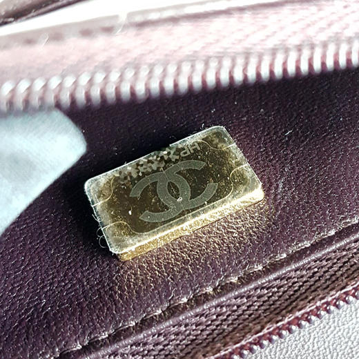 【95新】CHANEL香奈儿AP3370 B12915 NO207 23A深紫色蕾丝浮雕手柄woc链条包单肩包女士040326NJ15 商品图9