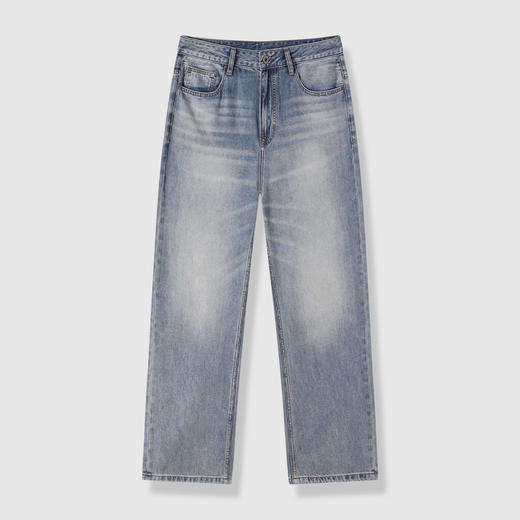 GXG男装26夏季经典水洗潮流舒适时尚日常通勤直筒休闲男式牛仔裤K&C 商品图4