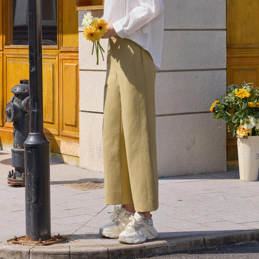 半身缘女裤 春季显瘦亲肤舒适九分直筒裤261102U30320200 商品图3