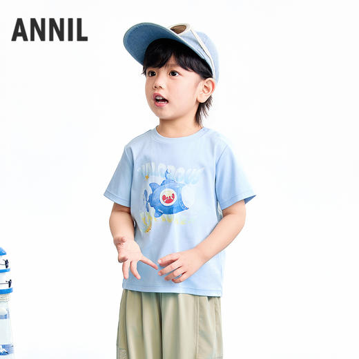 【实体店同款】男童圆领短袖针织衫夏季新款安奈儿童装XB621155 商品图1