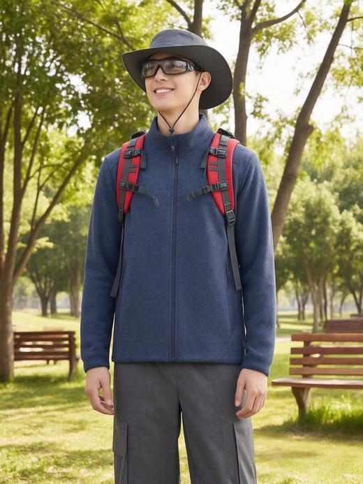 【自在抓绒外套】2026春季新品立领户外运动休闲加厚保暖抓绒衣开衫外套  1391 商品图2