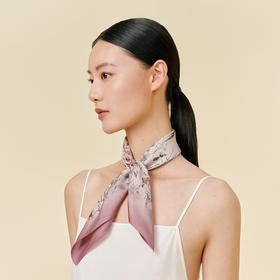 万事利双面印花小方巾-兰竹词