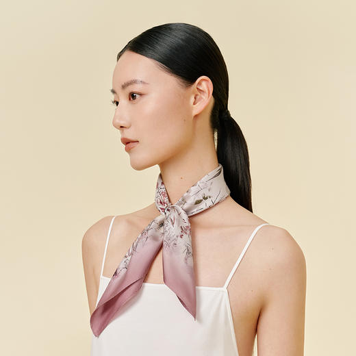 万事利双面印花小方巾-兰竹词 商品图0